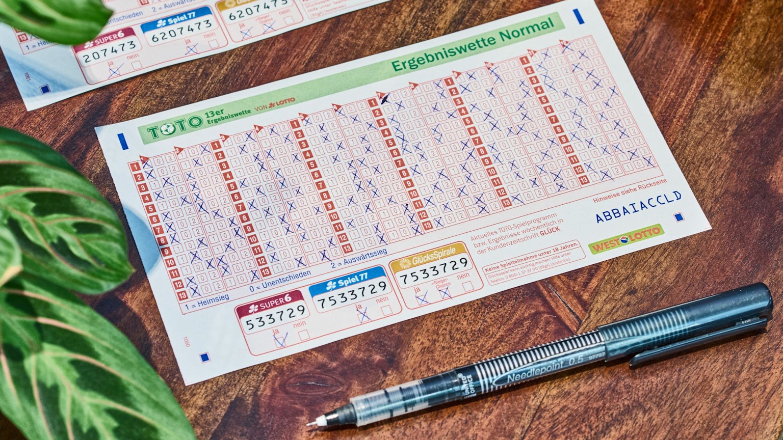 TOTO 13er Ergebniswette Spielschein