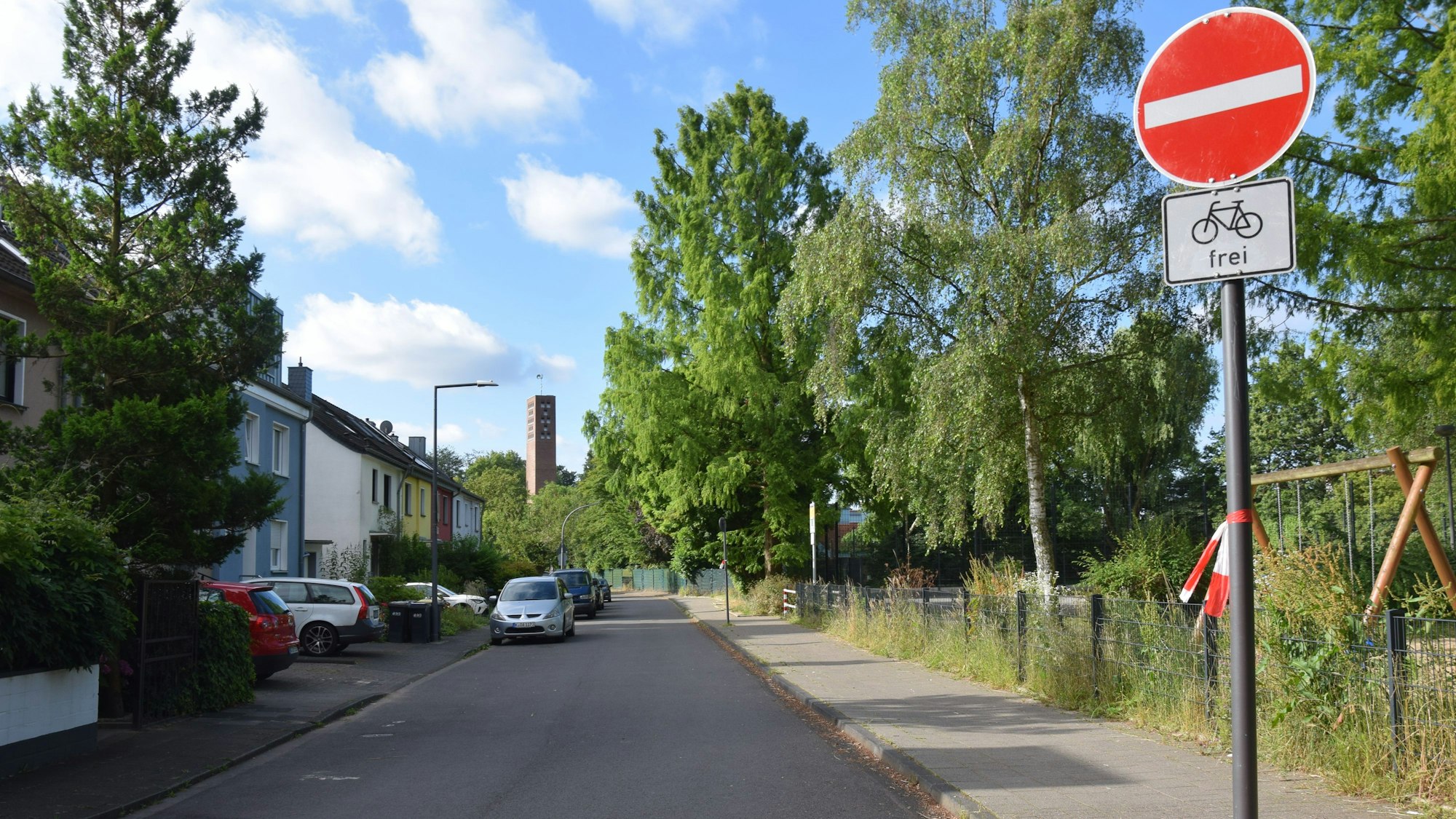 Eine Schulstraße an der Rosenmaarschule.