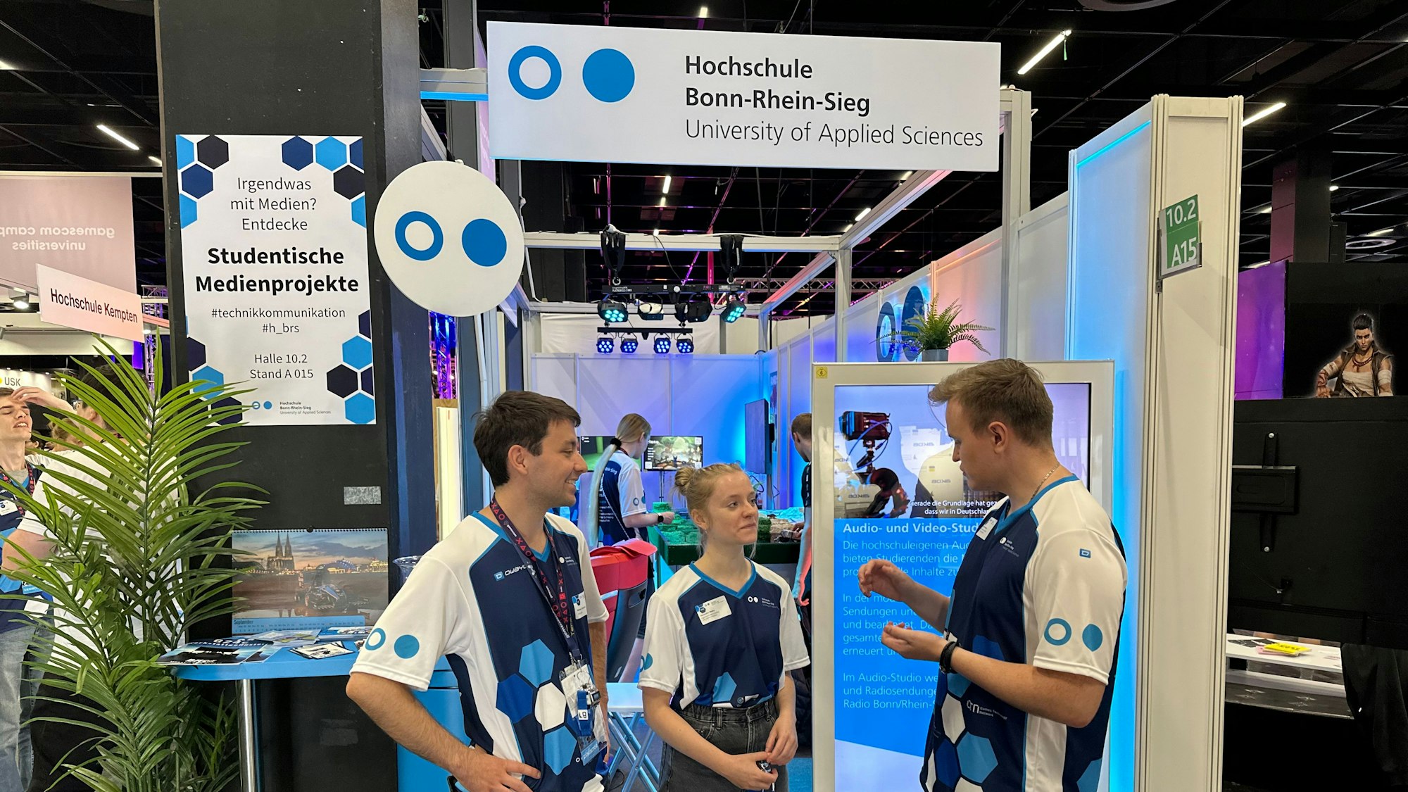 Der Stand der Hochschule Bonn-Rhein-Sieg auf der Gamescom.