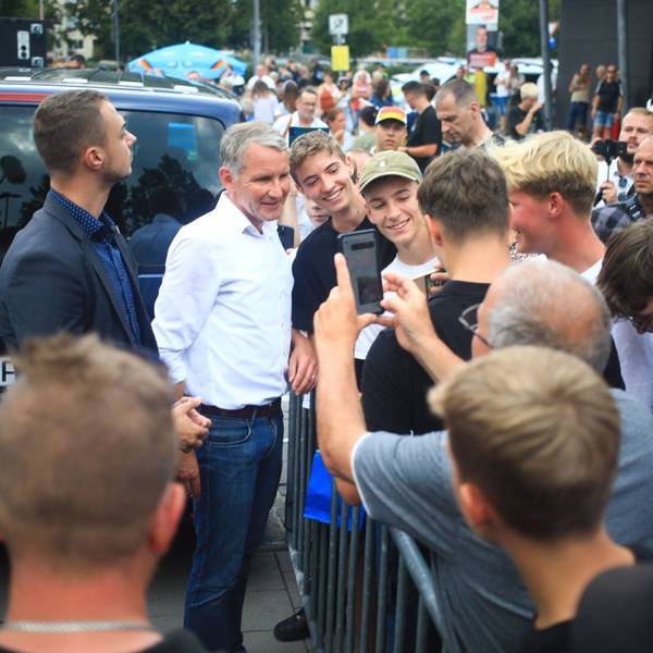 Björn Höcke beim Sommerfest der AFD auf dem Platz der Völkerfreundschaft in Erfurt.