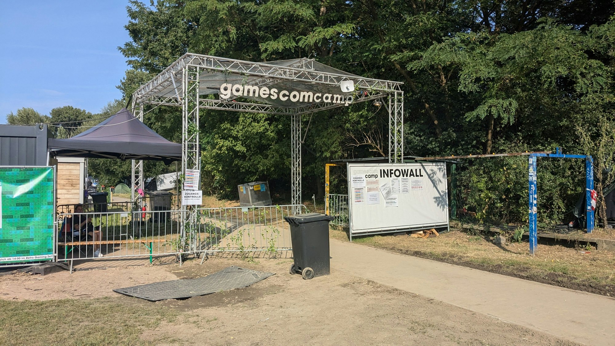 Gamescom Camp Eingang im Jahr 2024