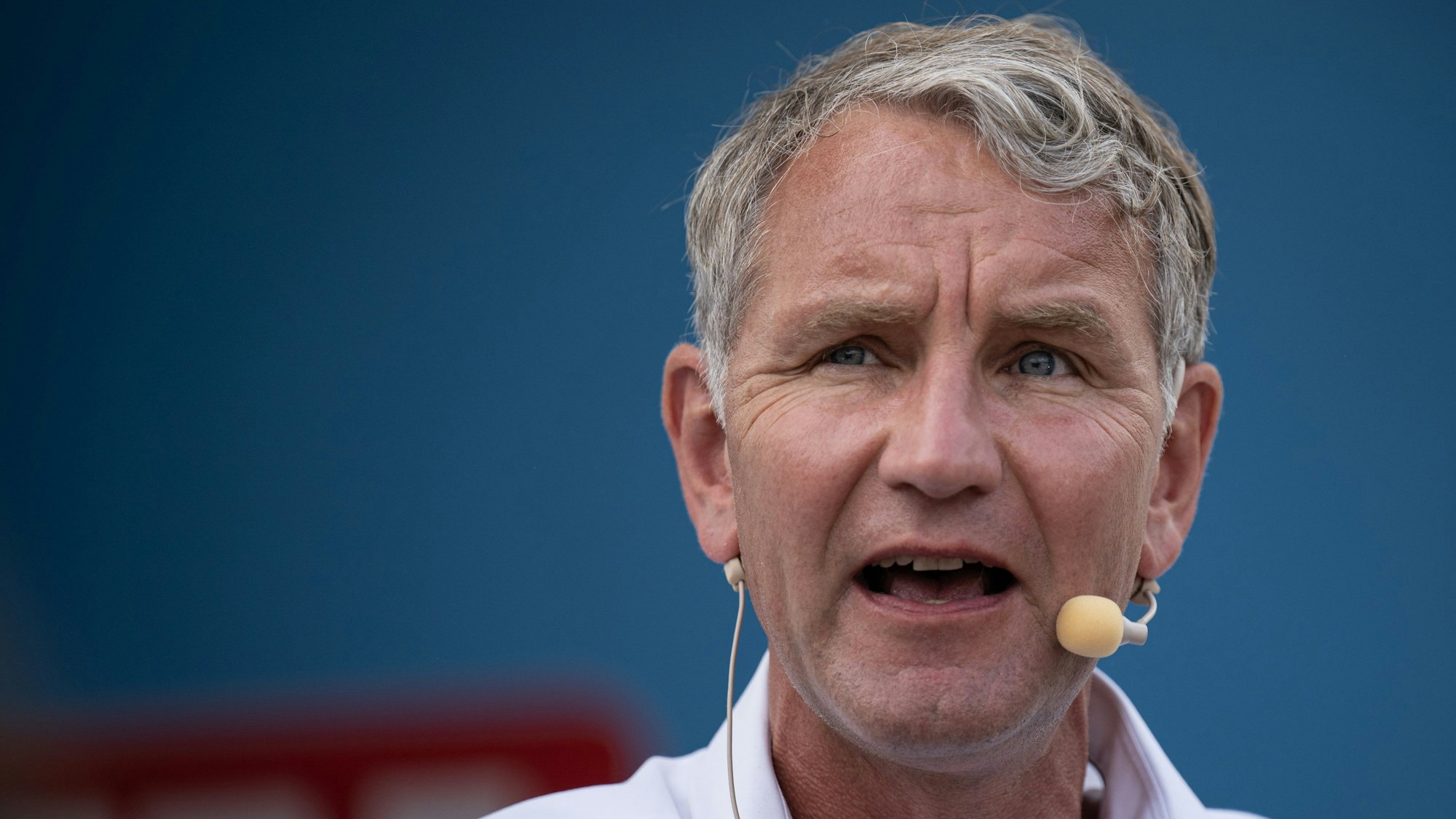 Erfurt: AfD-Spitzenkandidat, Björn Höcke spricht auf einer AfD-Wahlveranstaltung.