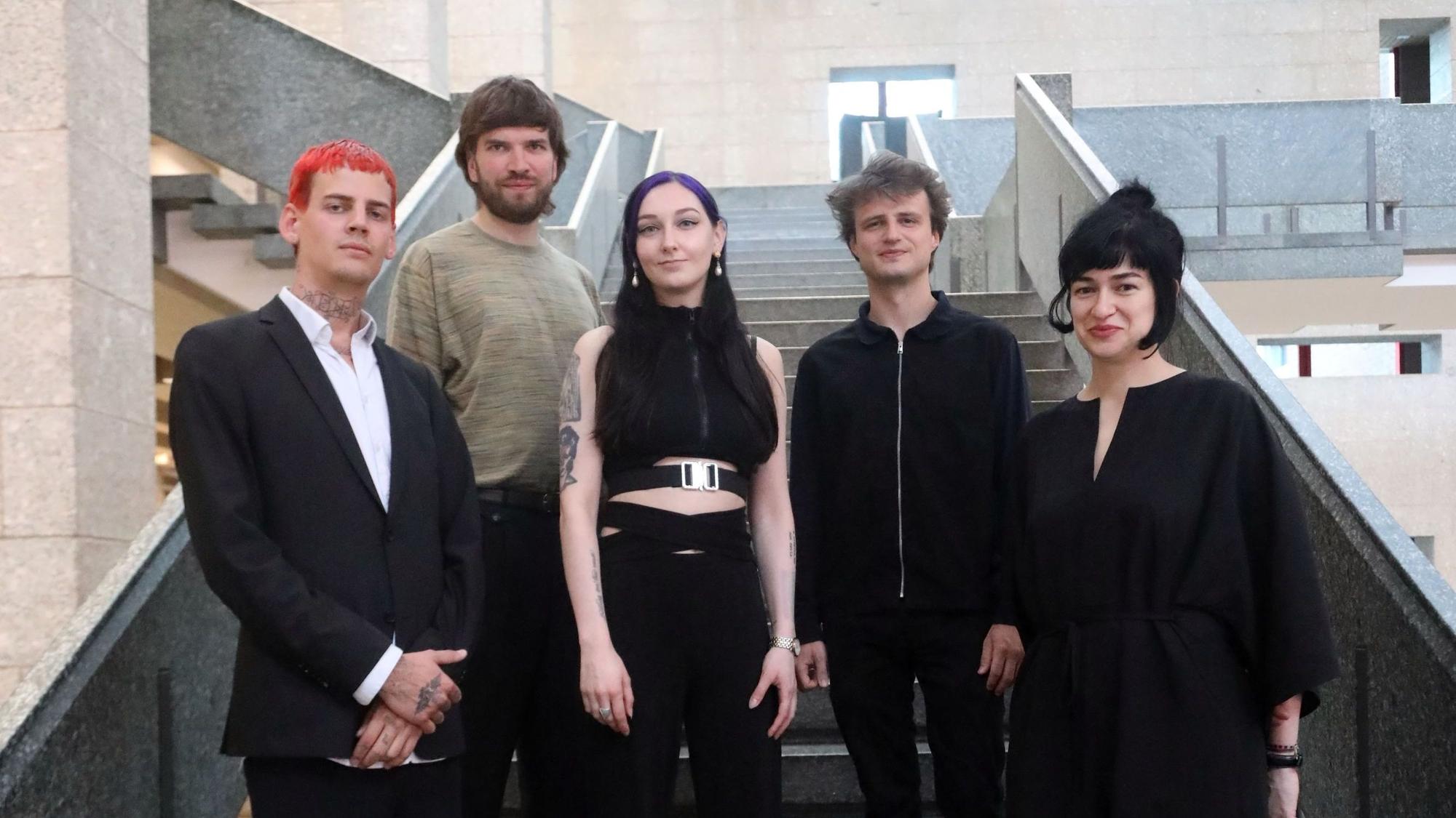 Leif Berger, Danila Lipatov Mirjam Kay Mashkour, und Cristiana Cott Negoescu (v.l.) sind Gewinner des Förderstipendiums. Foto: Arton Krasniqi
