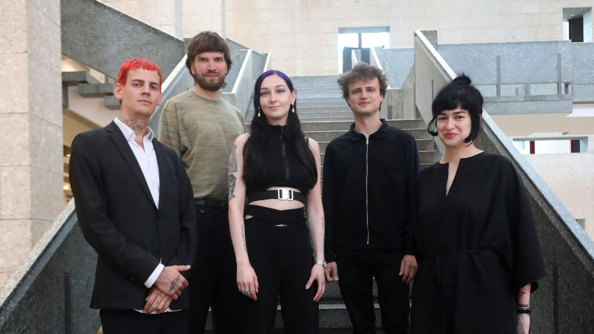 Leif Berger, Danila Lipatov Mirjam Kay Mashkour, und Cristiana Cott Negoescu (v.l.) sind Gewinner des Förderstipendiums. Foto: Arton Krasniqi