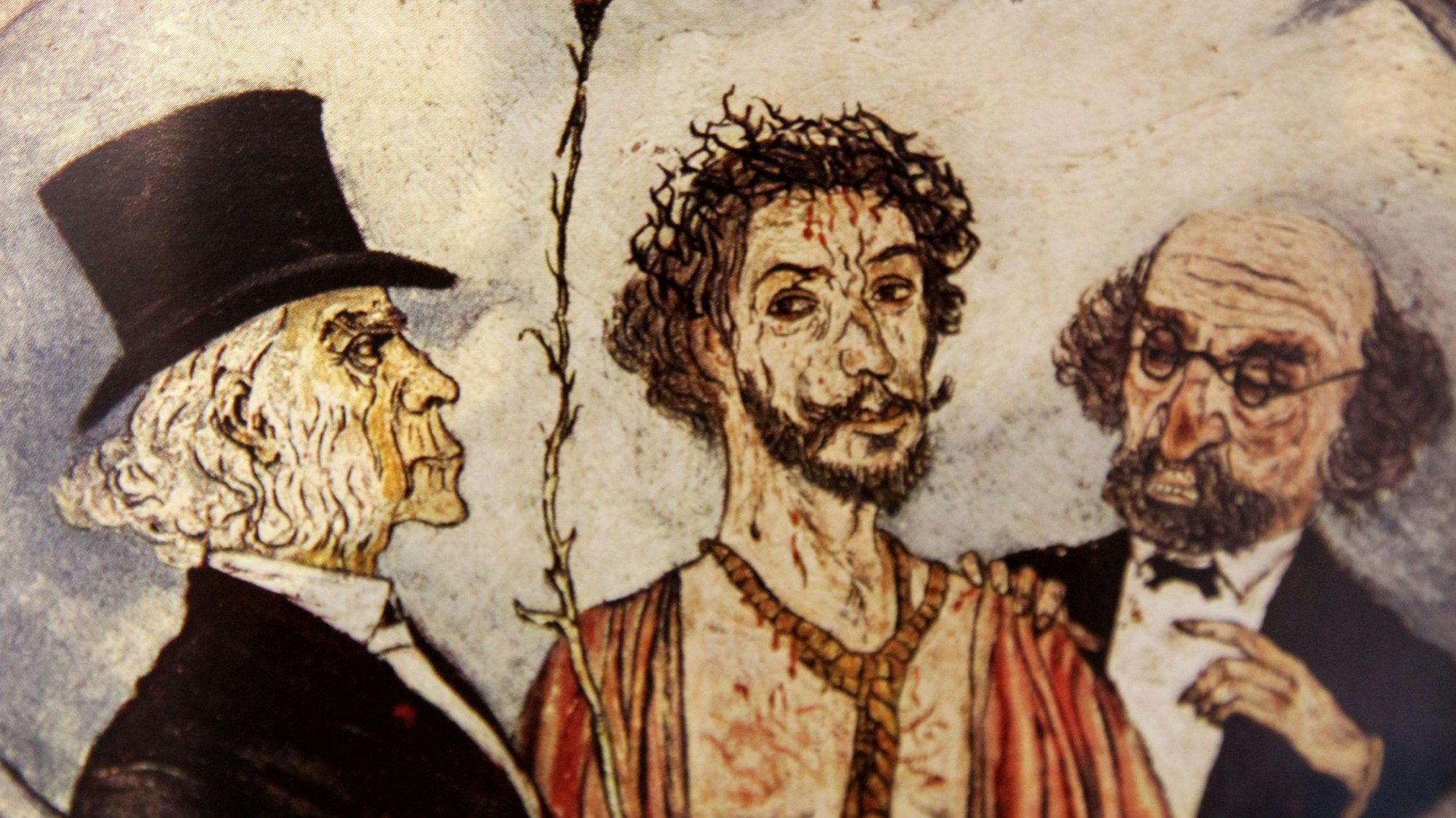 Ein Selbstporträt von James Ensor als Jesu Christ.