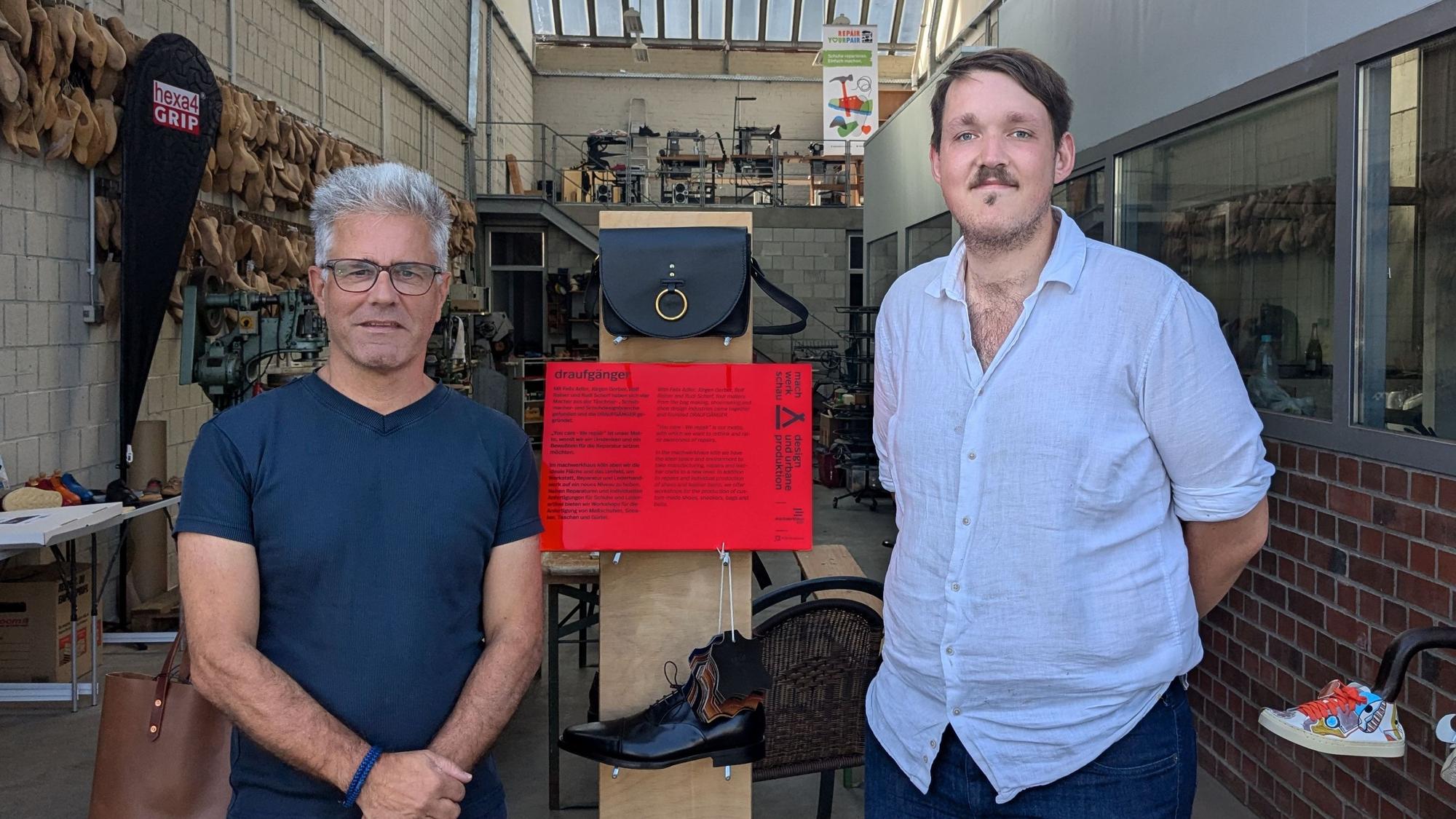 Jürgen Gerber und Gerd Felix Adler von „Draufgänger“ im Machwerkhaus