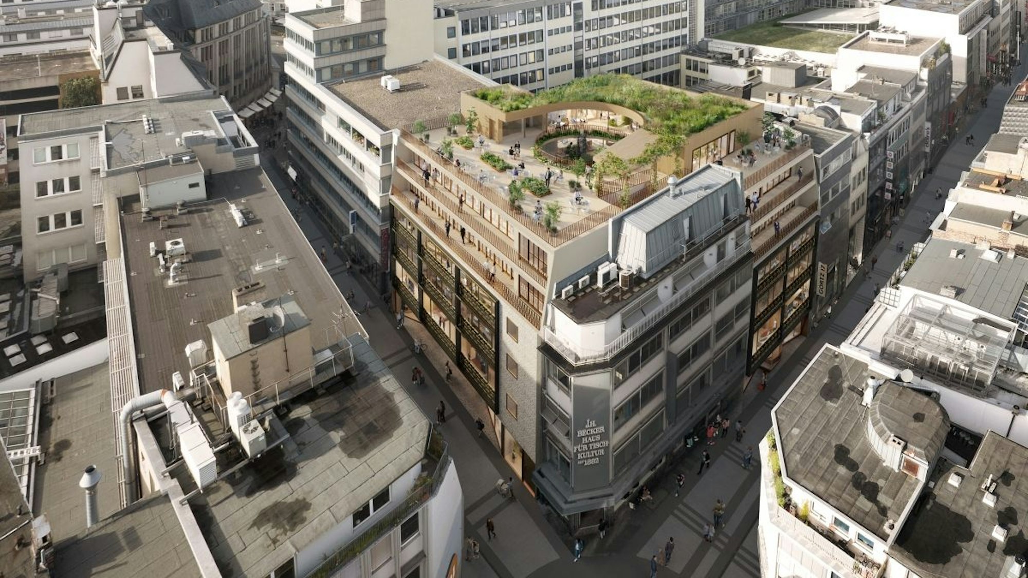 Visualisierung des sanierten Mantelhauses