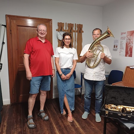 Ulrich Haas (v.l.), Laura Müller und Klaus Perthel von der MOSB.