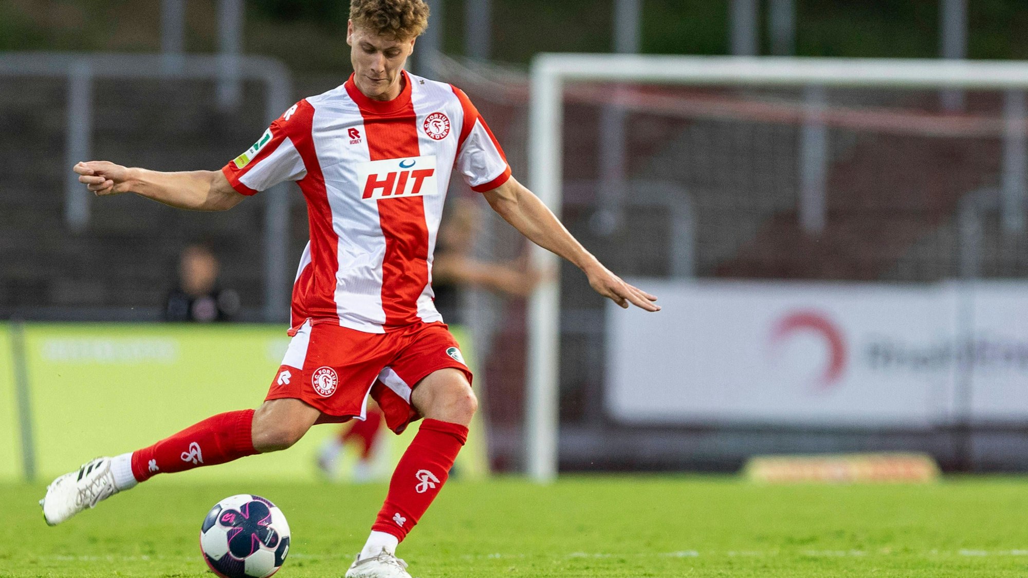 Regionalliga West Fortuna Köln - 1. FC Düren, 09.08.2024 Seymour Fünger Fortuna Köln, 5. Regionalliga West, Fortuna Köln - 1. FC Düren, 3. Spieltag, am 09.08.2024, Südstadion, Köln *** Regionalliga West Fortuna Köln 1 FC Düren, 09 08 2024 Seymour Fünger Fortuna Köln, 5 Regionalliga West, Fortuna Köln 1 FC Düren, 3 Matchday, on 09 08 2024, Südstadion, Cologne Copyright: xBEAUTIFULxSPORTS/Meuselx