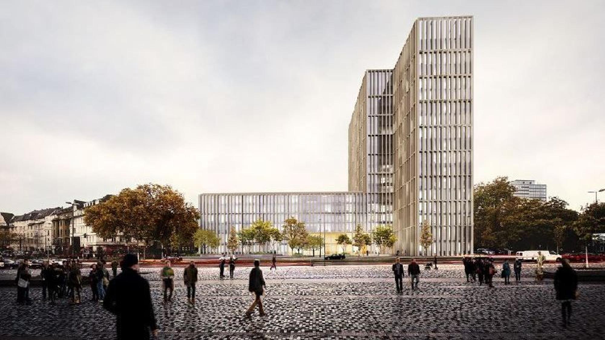 Visualisierung des geplanten Hochhauses am Ottoplatz
