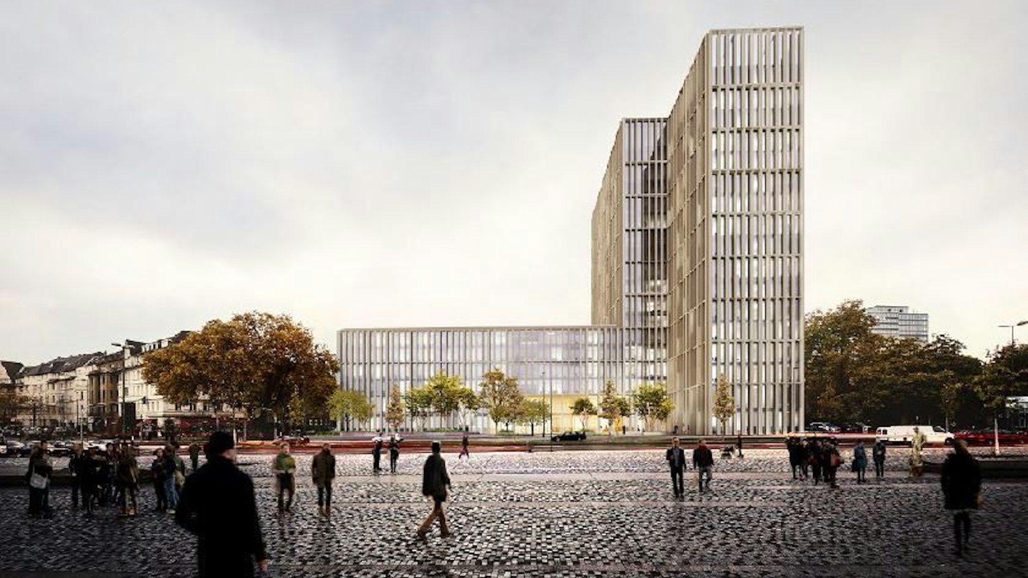 Visualisierung des geplanten Hochhauses am Ottoplatz