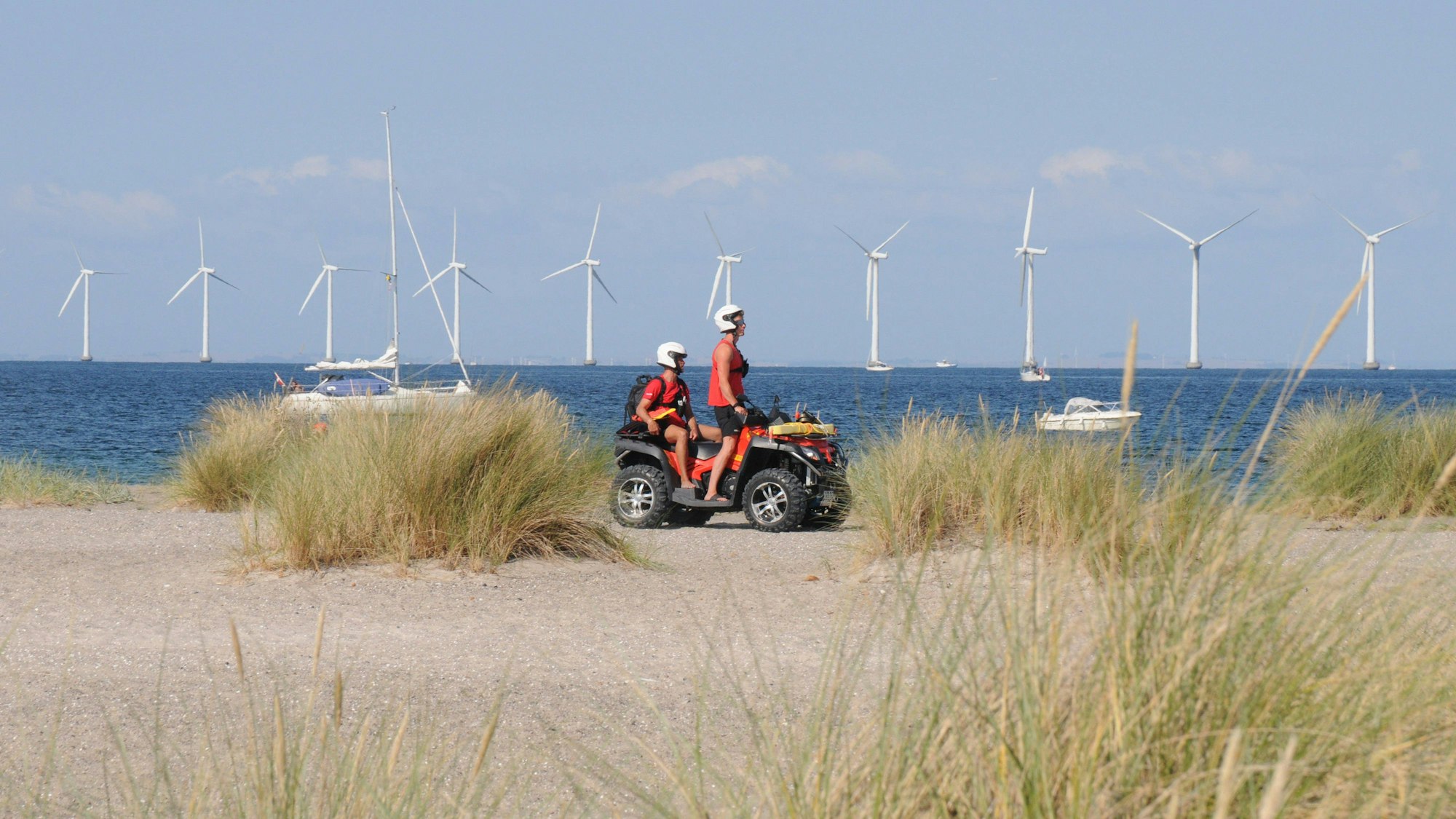 Lifeguards an einem Strand in Dänemark (Archivfoto).