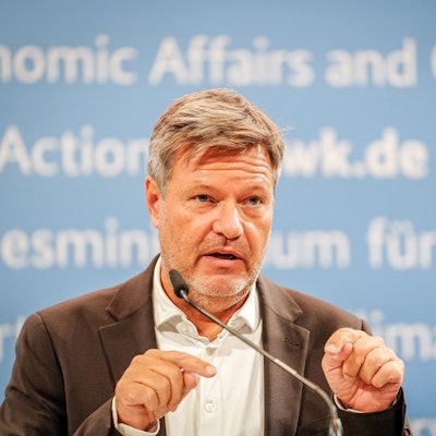 Robert Habeck (Bündnis 90/Die Grünen), Bundesminister für Wirtschaft und Klimaschutz, bei einer Pressekonferenz. (Archivbild)