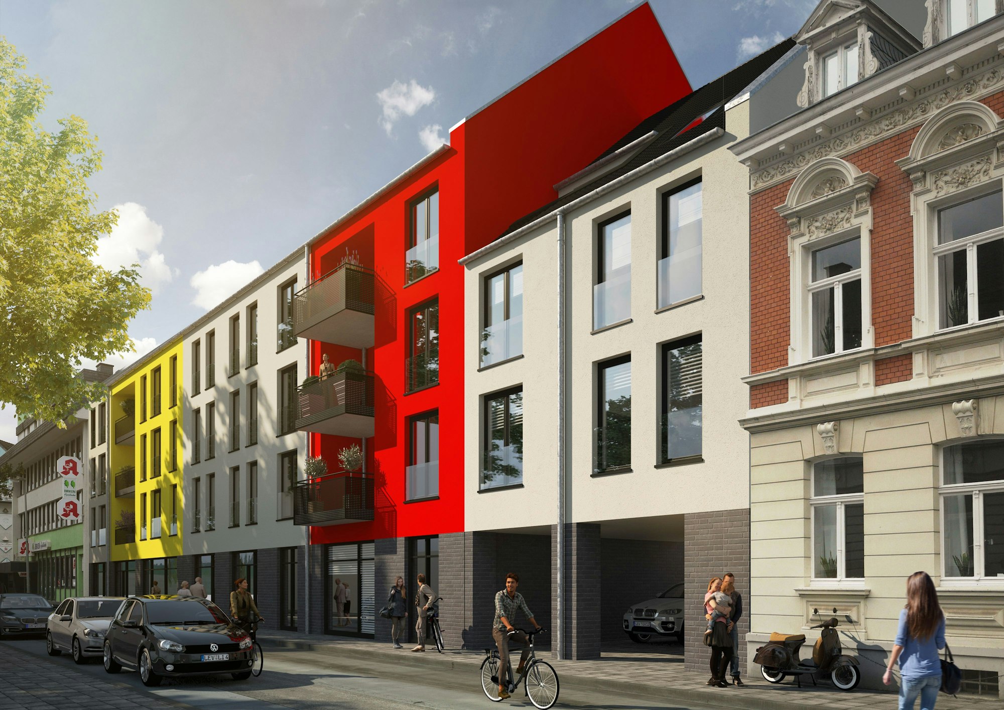 So bunt soll das Haus in der Birkenbergstraße von GBO und "Solemio" aussehen