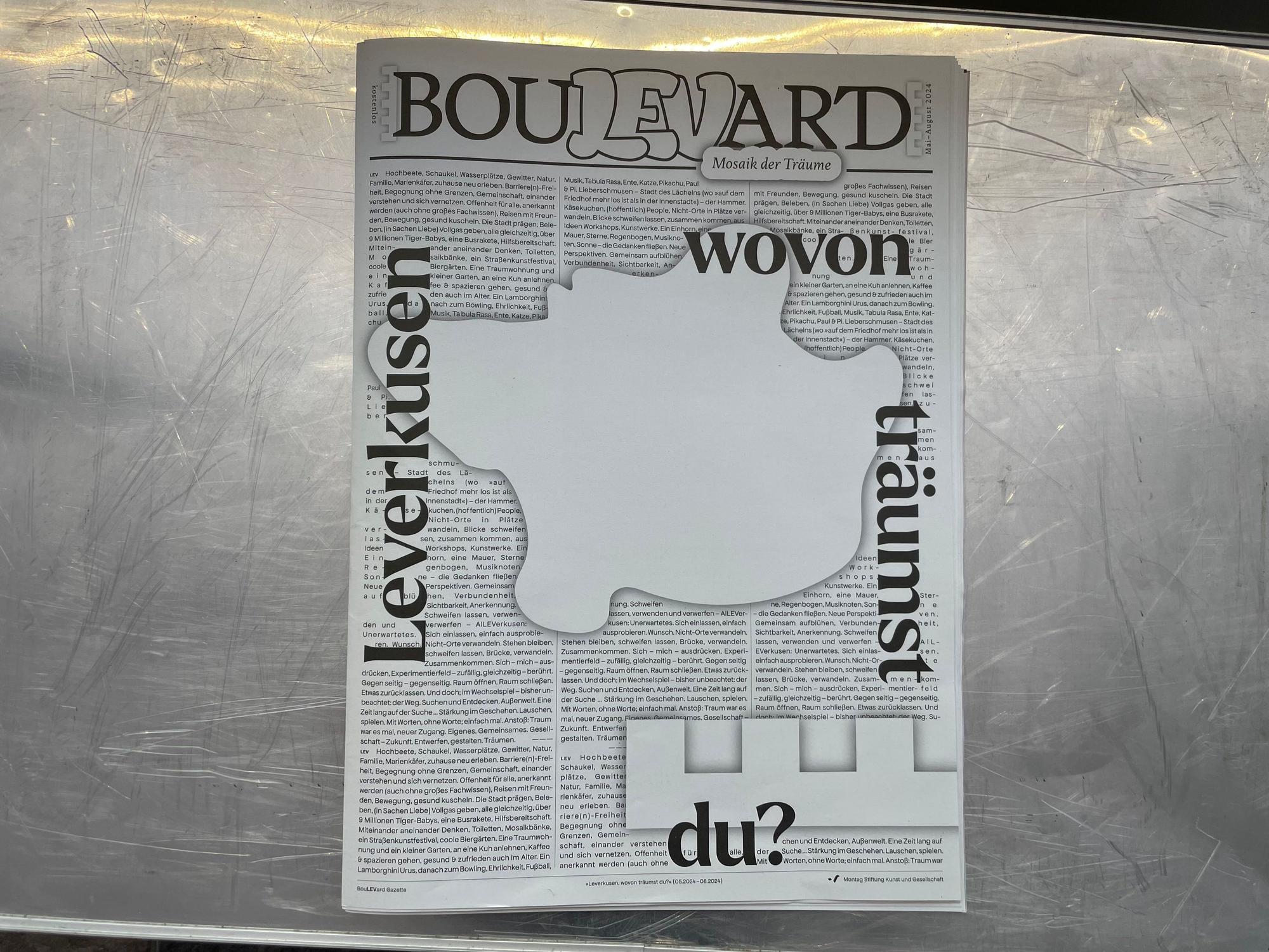 In der Zeitung „BouLEVard“ konnten die Beteiligten künstlerisch umsetzen, wovon sie für Leverkusen träumen.