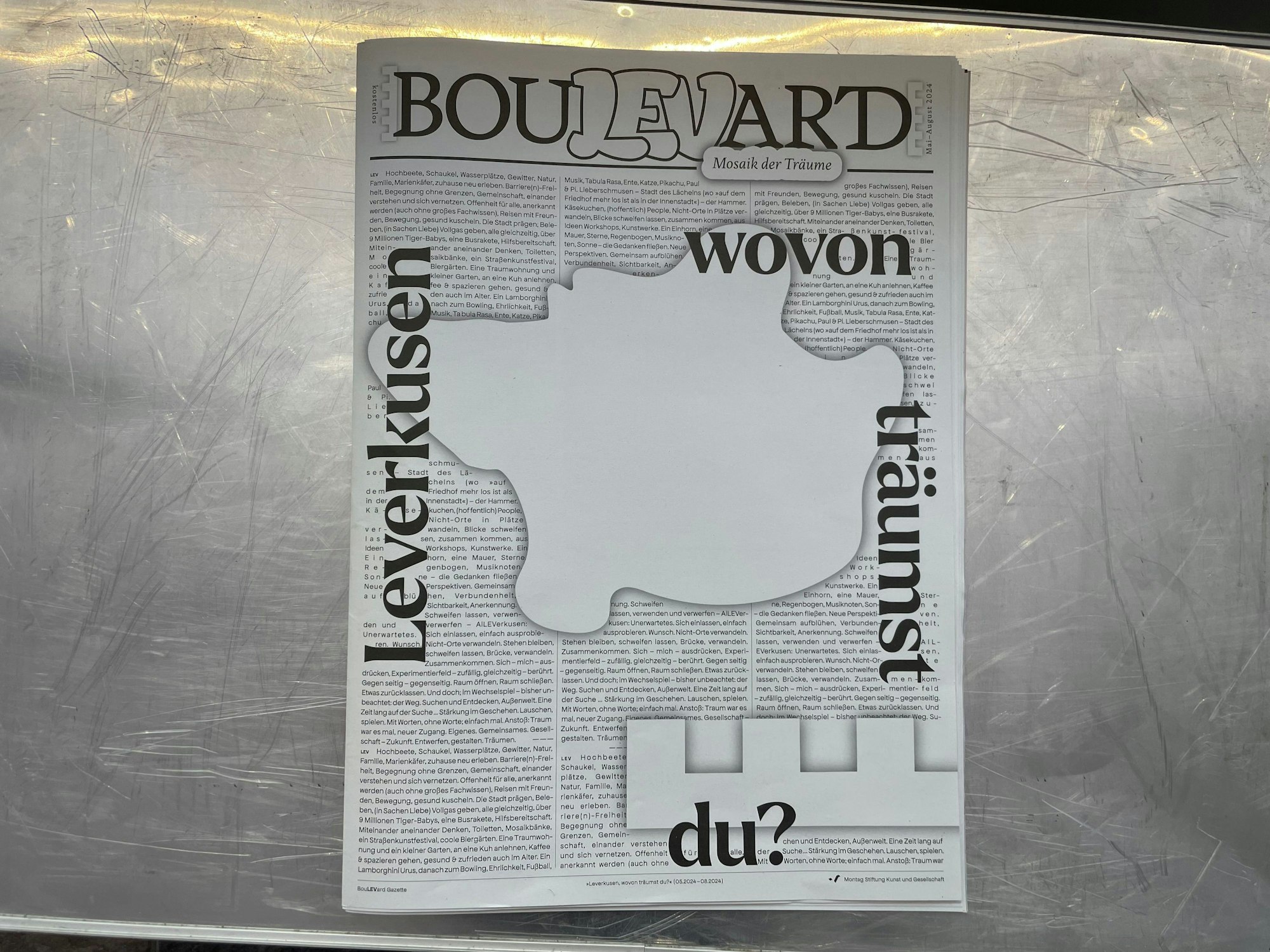In der Zeitung „BouLEVard“ konnten die Beteiligten künstlerisch umsetzen, wovon sie für Leverkusen träumen.