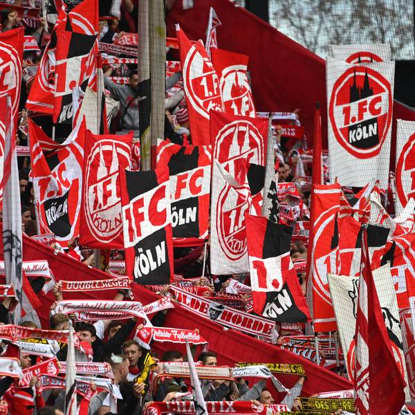 Die Fans des 1. FC Köln sind überall zahlreich vertreten.