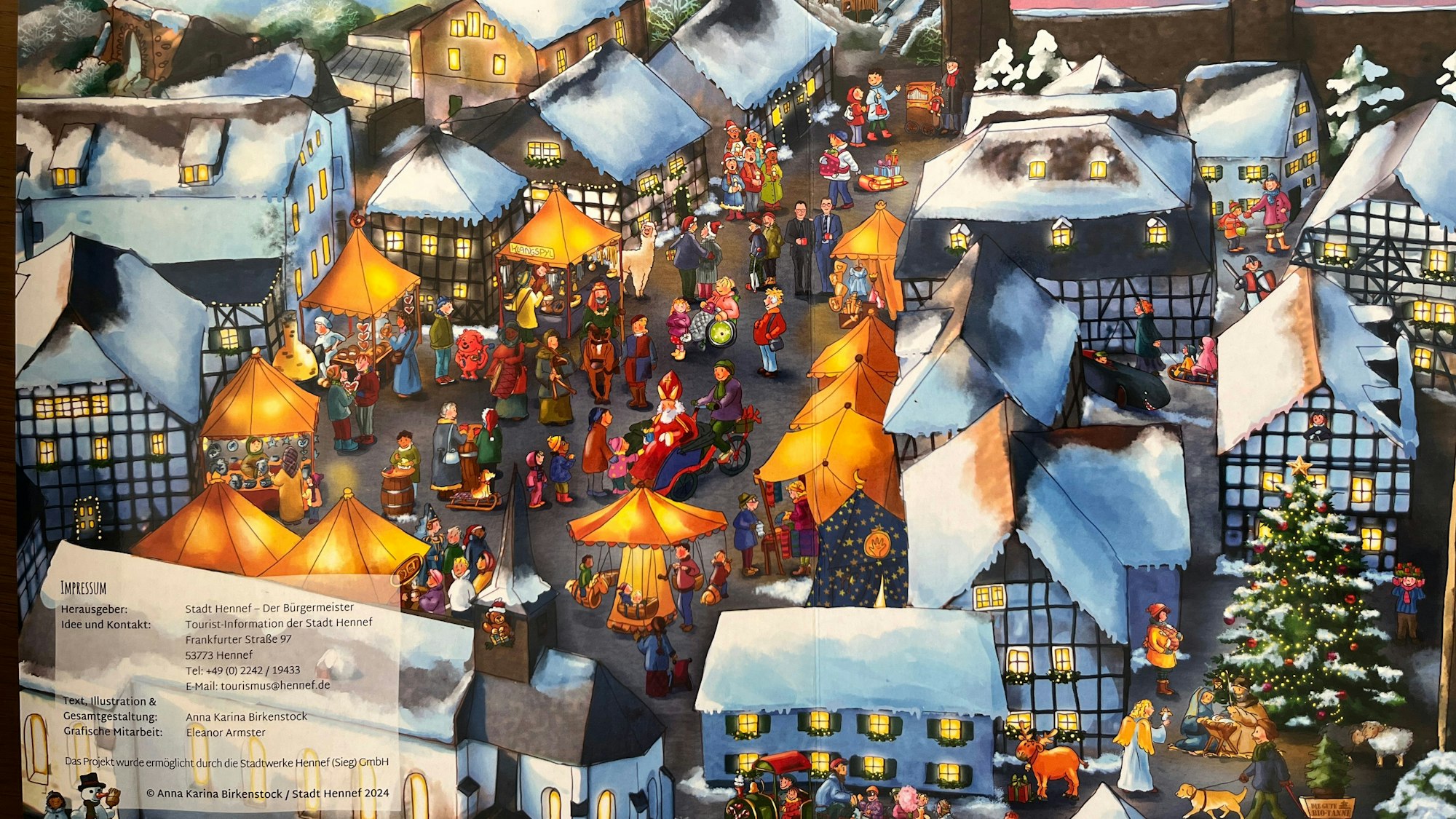 Das Bild zeigt eine Vogelperspektive des mittelalterlichen Marktes in Stadt Blankenberg.