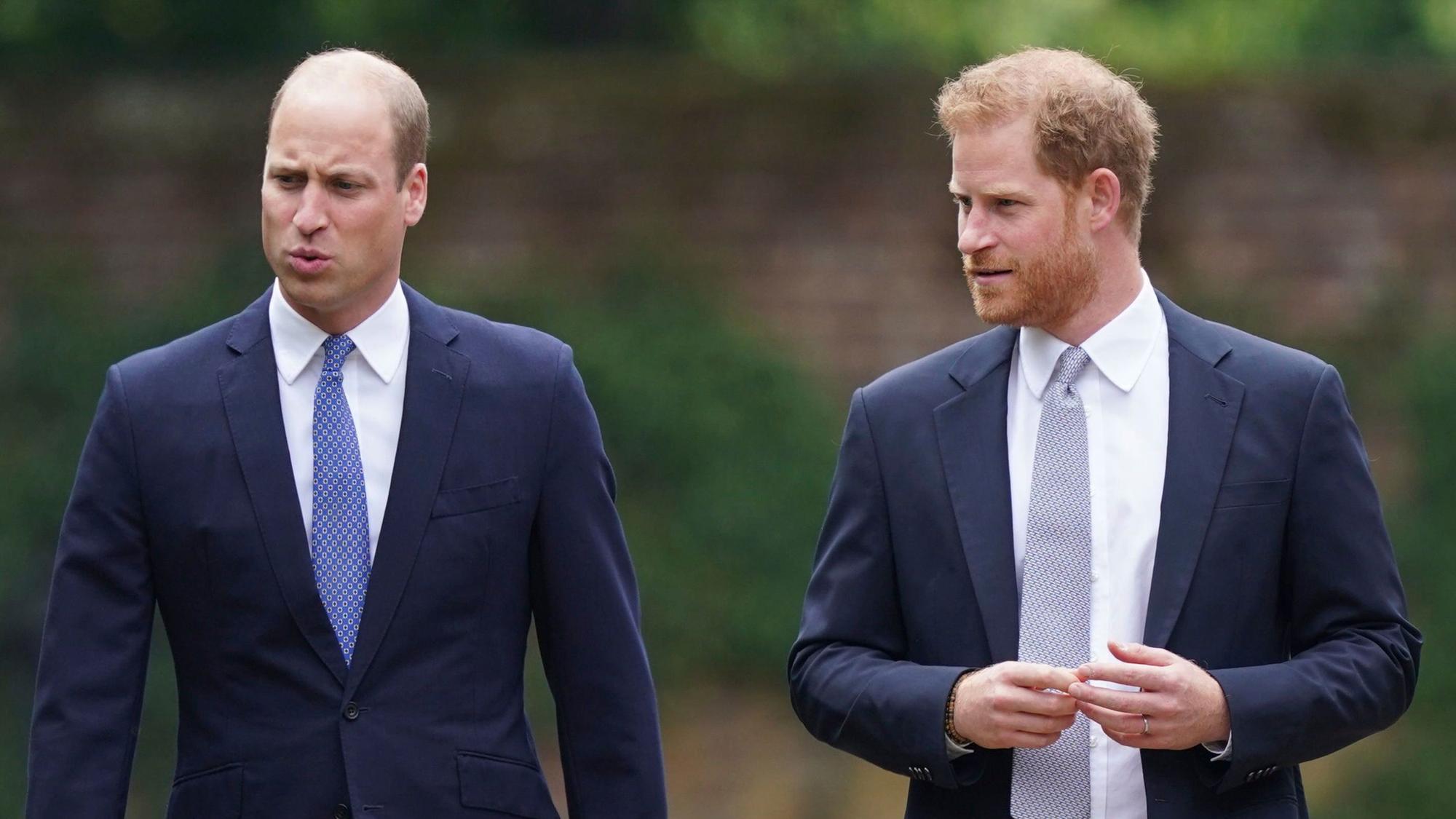 Prinz William und Prinz Harry bei einem Treffen im Juli 2021.