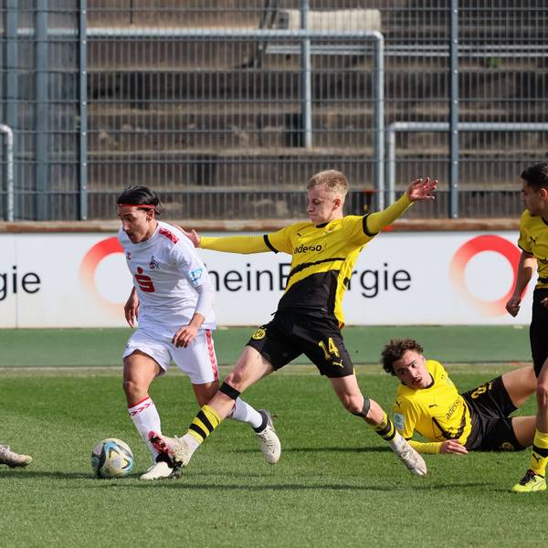 1.FC Köln U19 vs. Borussia Dortmund, A Junioren Bundesliga West, am Ball: Abdul Malik Yilmaz (1.FC Köln), 10.03.2024, Bild: Herbert Bucco