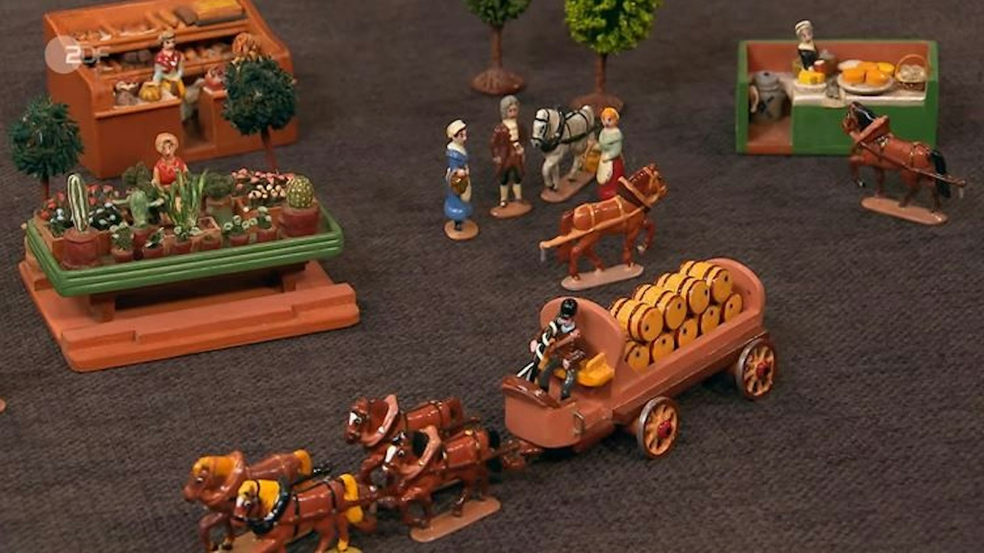 Die liebevoll gestalteten Zinnfiguren aus Brühl bei der Expertise von „Bares für Rares“.