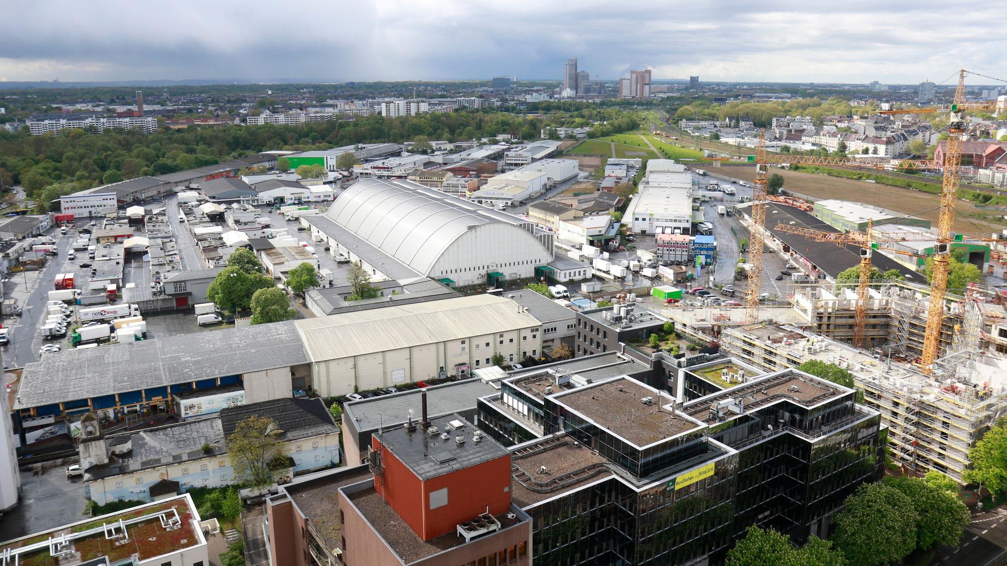 Der Großmarkt mit der unter Denkmalschutz stehenden Markthalle