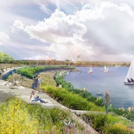 So soll es in Jahrzehnten im Tagebau Garzweiler aussehen: Ab dem Jahr 2030 werden die Kohle-Löcher mit Rheinwasser gefüllt.