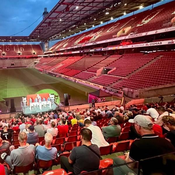 400 FC-Fans erschienen am Dienstagabend im Rhein-Energie-Stadion zum Mitgliederstammtisch.
