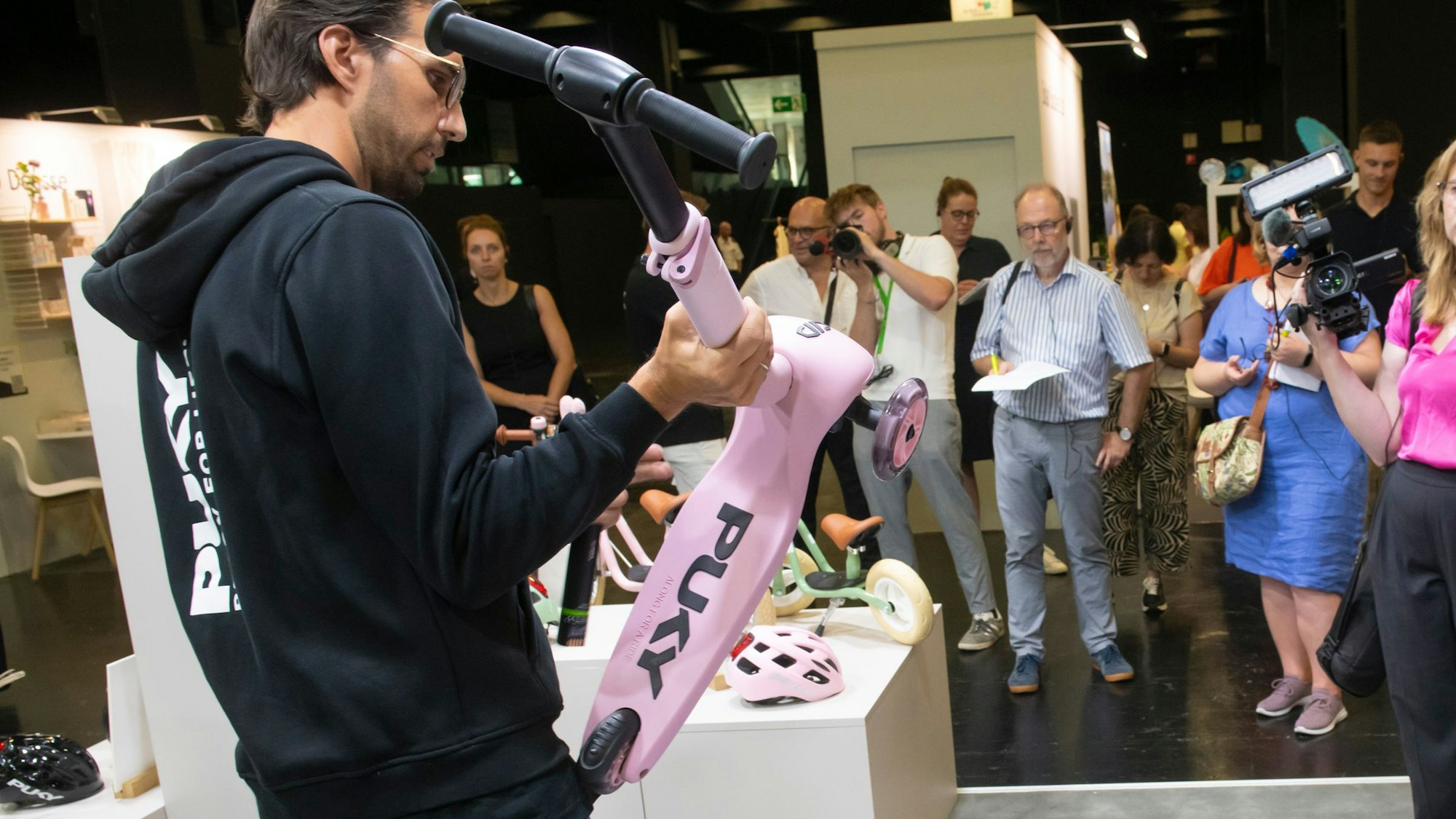 Presserundgang, Stand: Puky, Neuheiten-Parcours, Toys & Education, Halle 11.1