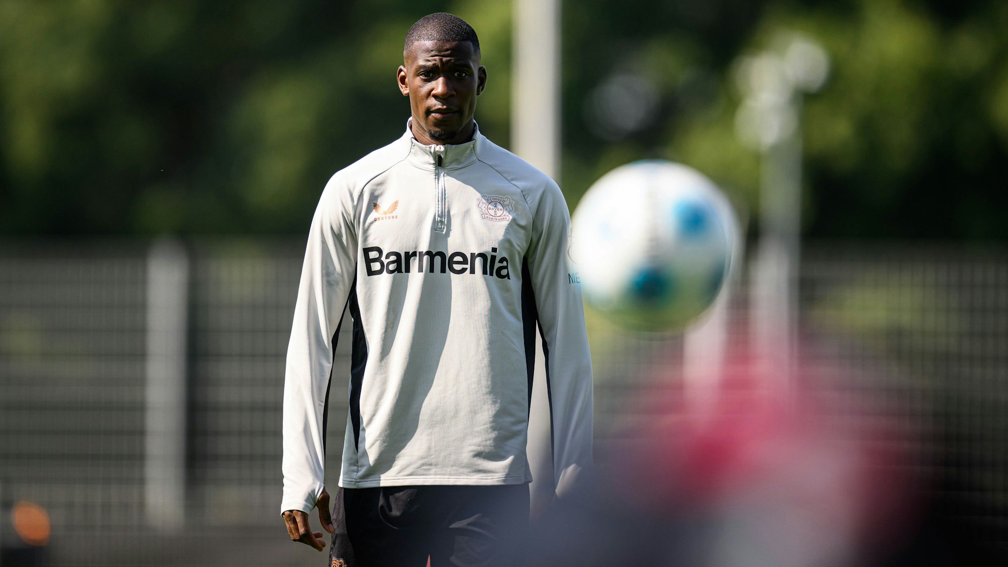 Paris-Leihgabe Nordi Mukiele im Training von Bayer 04 Leverkusen