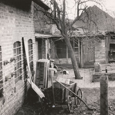 Der Metzgermord aus "Köln in Trümmern - True Ctime von 1944 bis 1949" von Helmut Frangenberg. Hier die Jauchegrube hinterm Haus