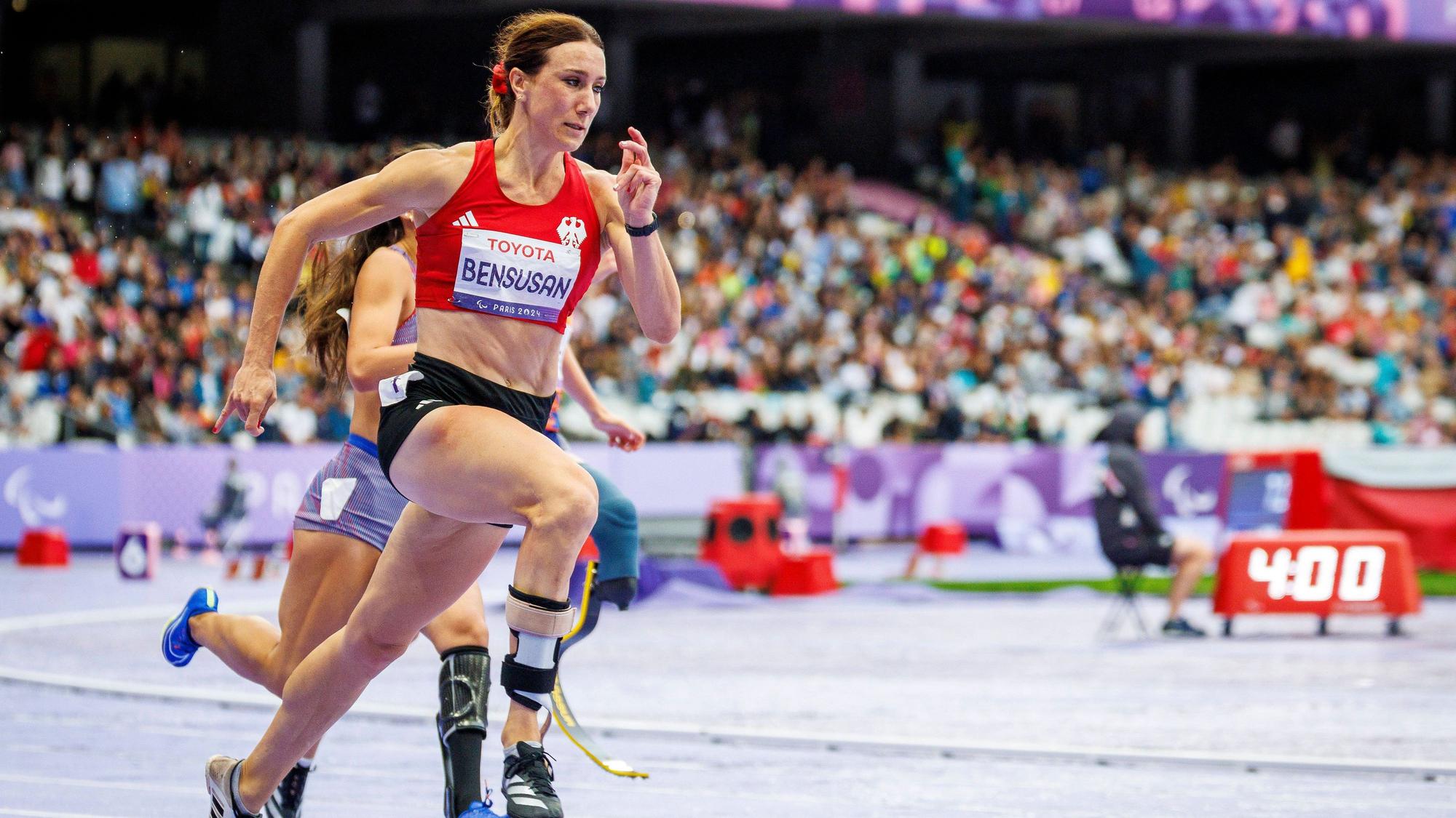 Am Dienstagabend konnte sich Irmgard Bensusan über die Bronzemedaille über 200 Meter in der Klasse T64 freuen.