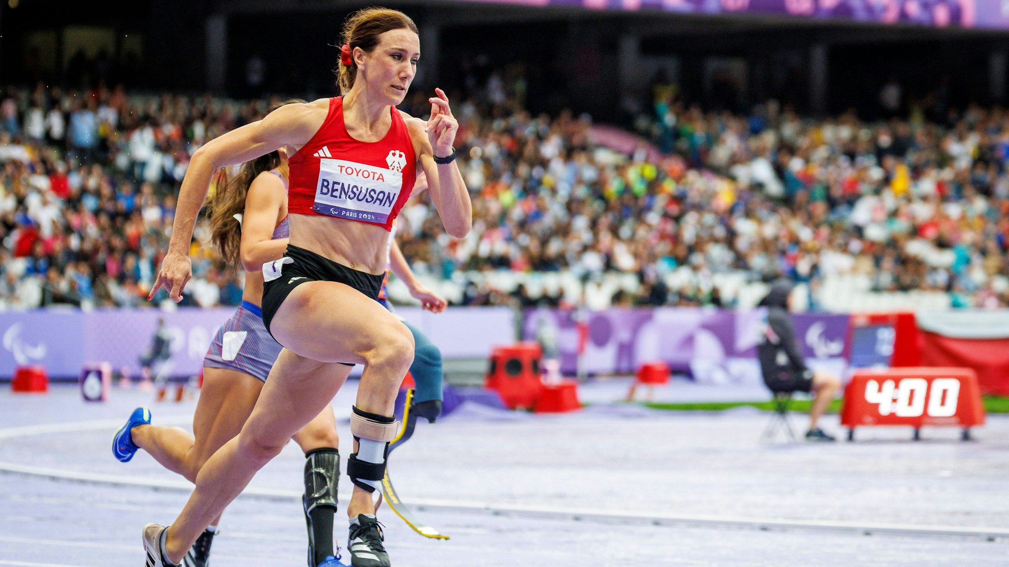 Am Dienstagabend konnte sich Irmgard Bensusan über die Bronzemedaille über 200 Meter in der Klasse T64 freuen.