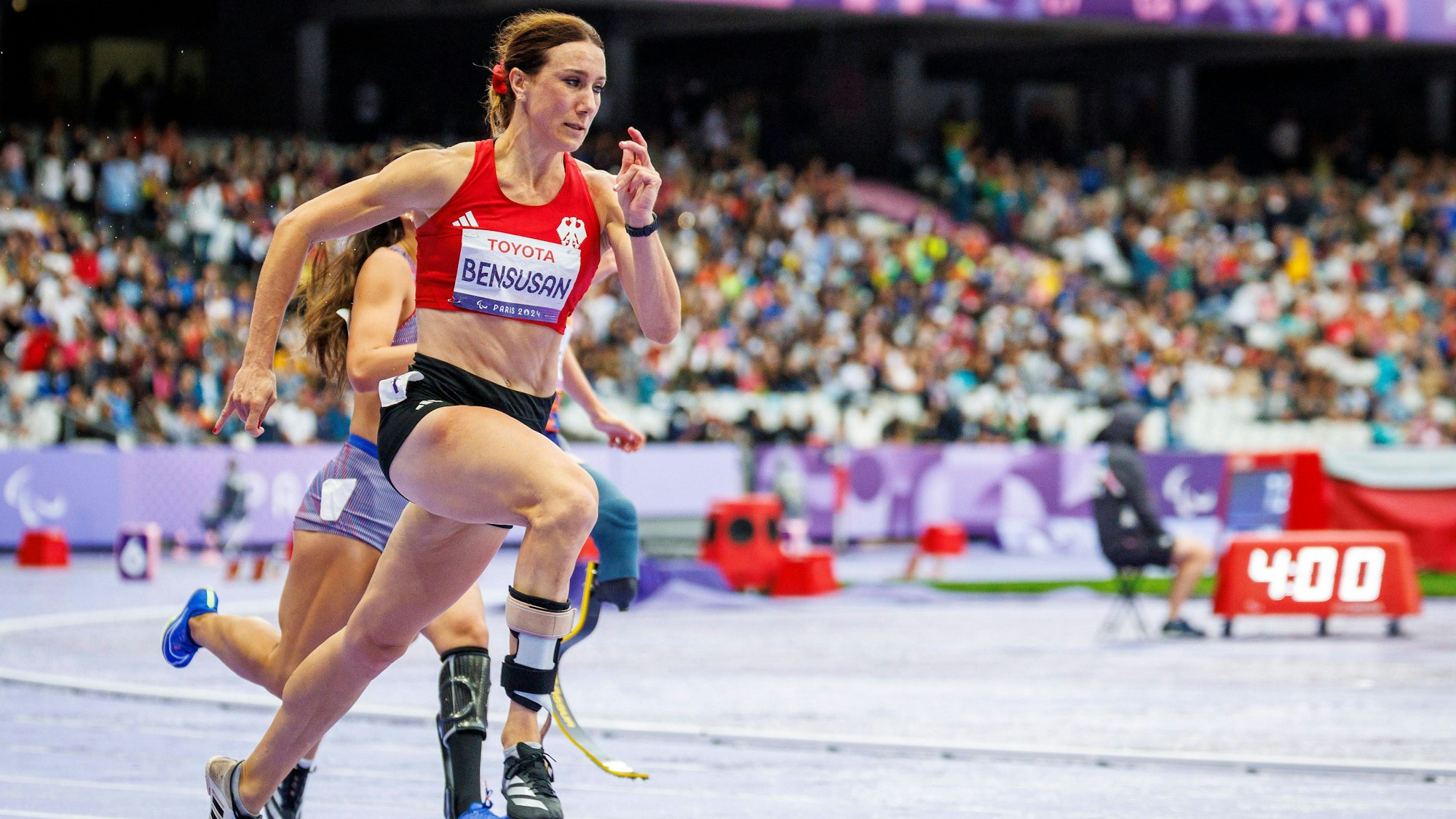 Am Dienstagabend konnte sich Irmgard Bensusan über die Bronzemedaille über 200 Meter in der Klasse T64 freuen.