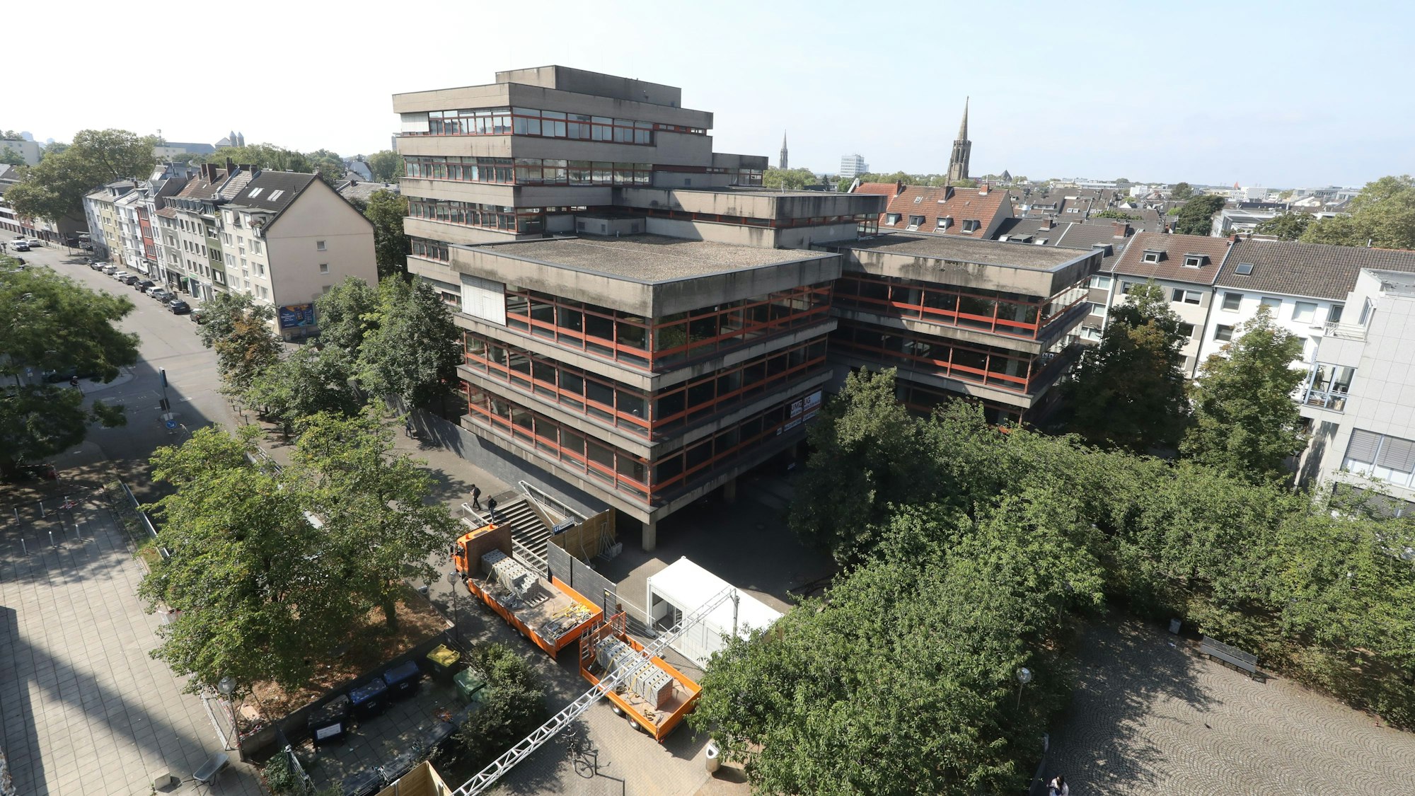 Blick von oben auf die Zentralbibliothek