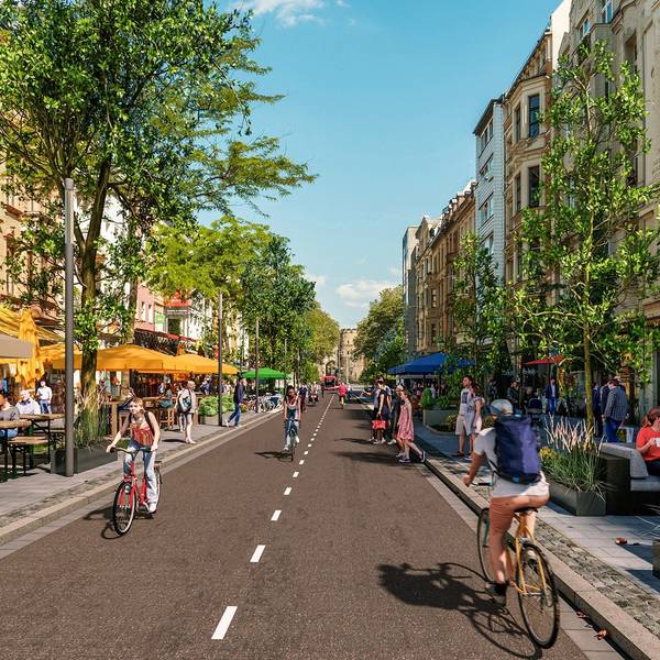 So könnte die Aachener Straße aussehen, wenn ein Tunnel für die Stadtbahn unter ihr gebaut würde: Die CDU hat neue Visualisierungen einer ausgebauten Ost-West-Achse veröffentlicht.