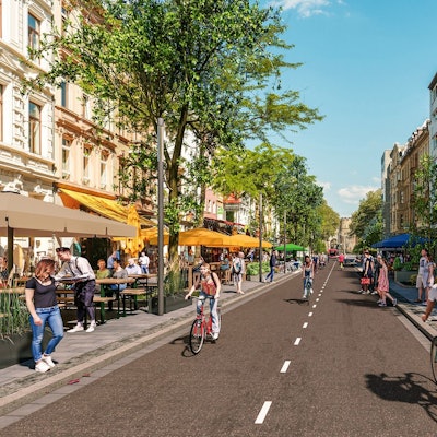 So könnte die Aachener Straße aussehen, wenn ein Tunnel für die Stadtbahn unter ihr gebaut würde: Die CDU hat neue Visualisierungen einer ausgebauten Ost-West-Achse veröffentlicht.