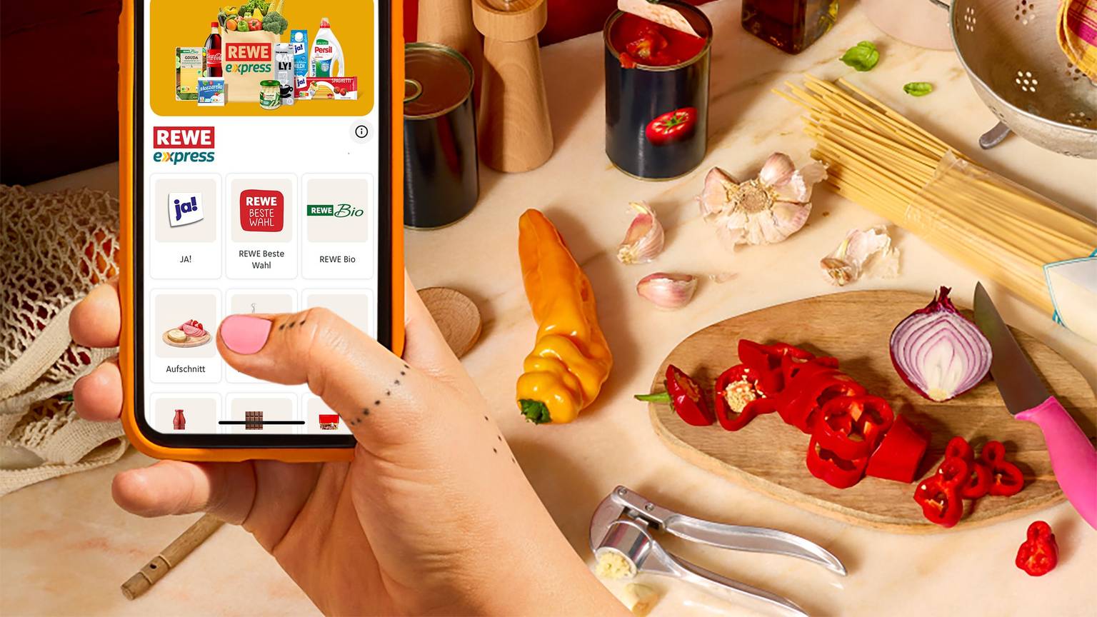Ein Handybildschirm mit Lieferando-App.