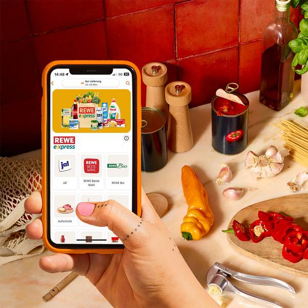 Ein Handybildschirm mit Lieferando-App.
