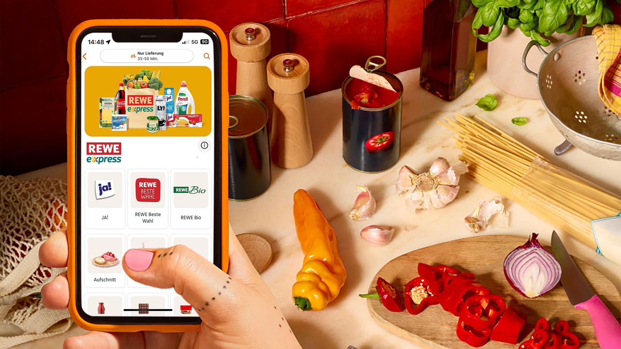 Ein Handybildschirm mit Lieferando-App.