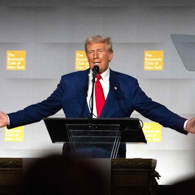 Donald Trump bei seinem Auftritt im Economic Club in New York.