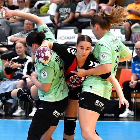 08.09.2024, Handball-Bayer Leverkusen - Thüringen
mitte: Sophia Cormann (Bayer)
Foto: Uli Herhaus