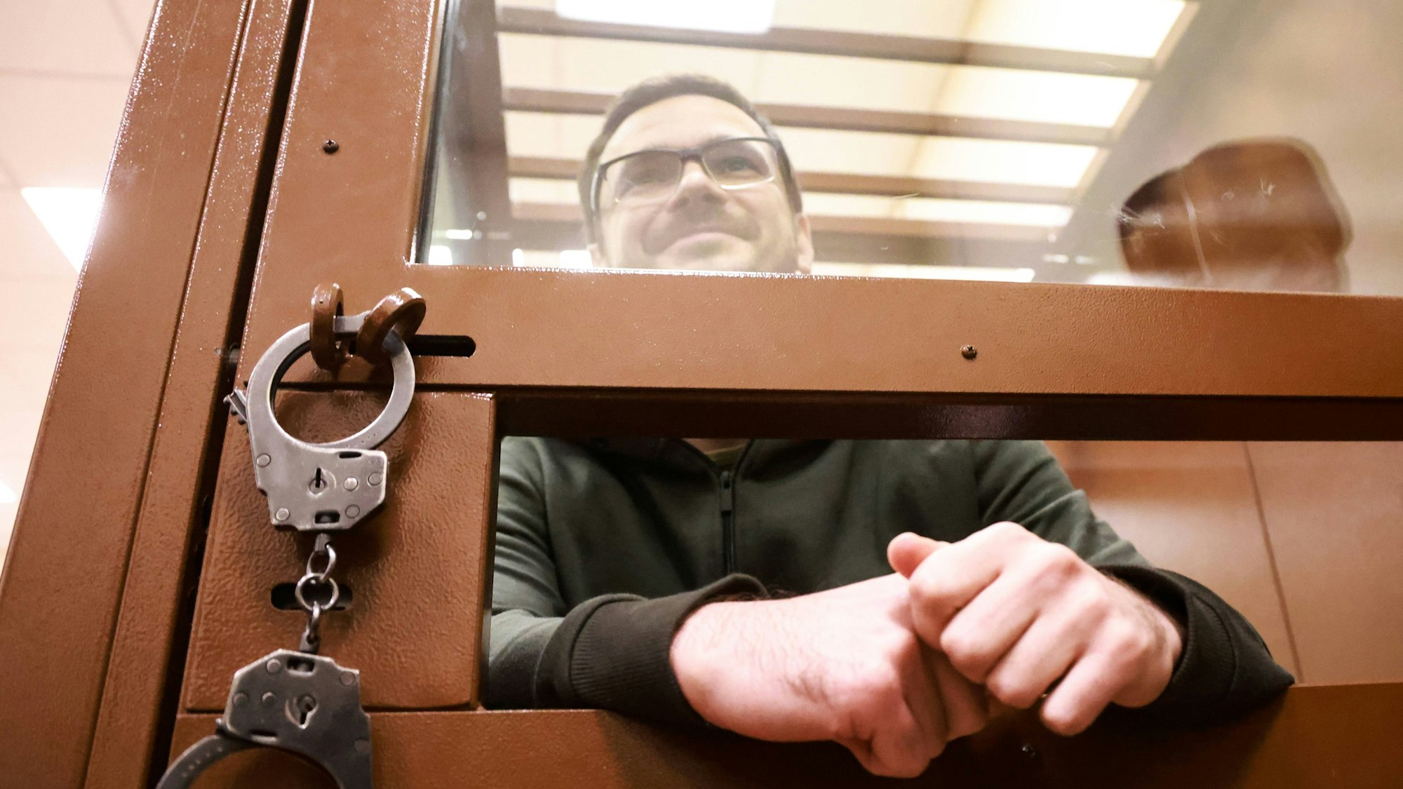 Jaschin während der Verhandlung in einem Gericht in Moskau.