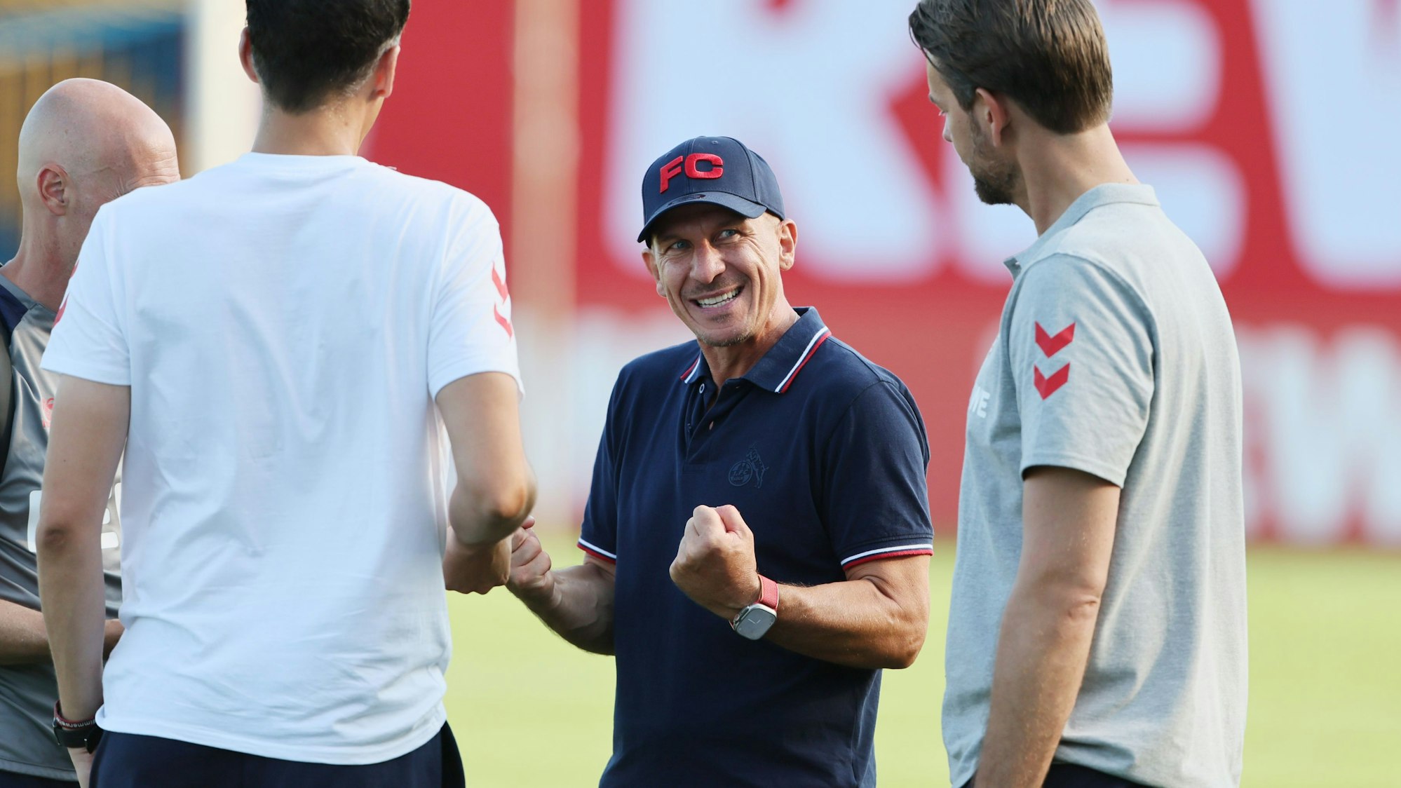 Christian Keller, Gerhard Struber und Thomas Kessler (v.l.) im Gespräch