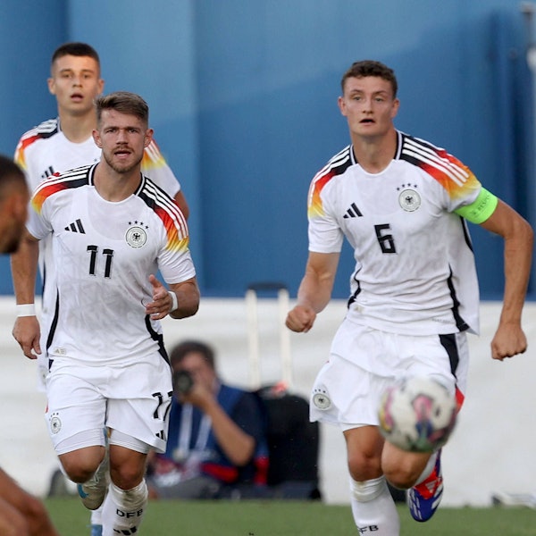 04.09.2024 Gyor/GyirmotHungary Israel-Germany U21, U 21 U-21/Under-21 Uefa European qualifiers men s football Jan ThielmannL, Eric MartelR Germany :