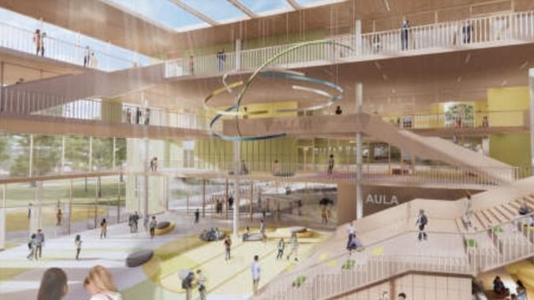 Viel Licht soll in das neue Europagymnasium in Kerpen hineinfluten, derzeit wird an den Plänen gefeilt.