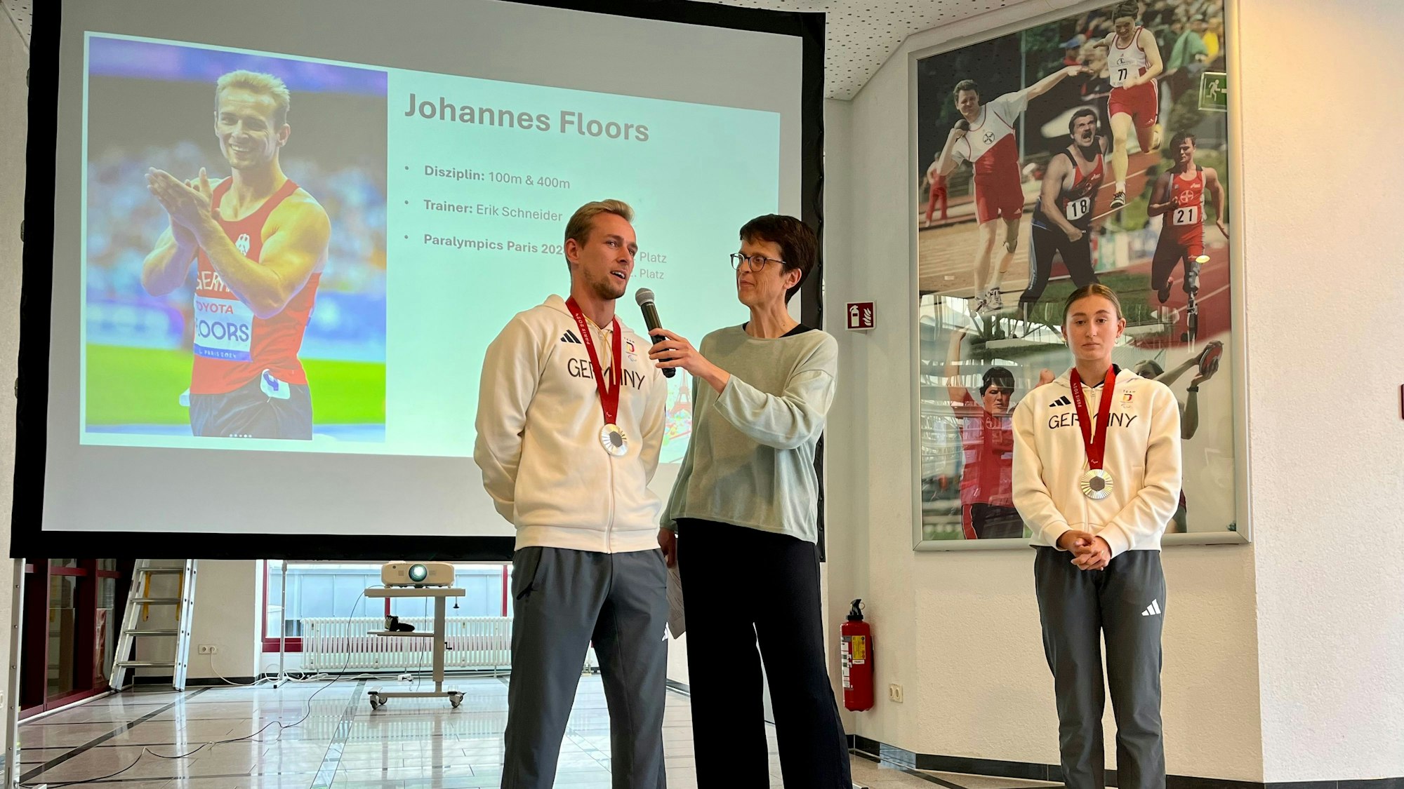 Silbermedaillen-Gewinner Johannes Floors und Nele Moos.