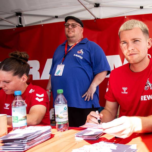 Luca Kilian auf dem Familientag des 1. FC Köln.