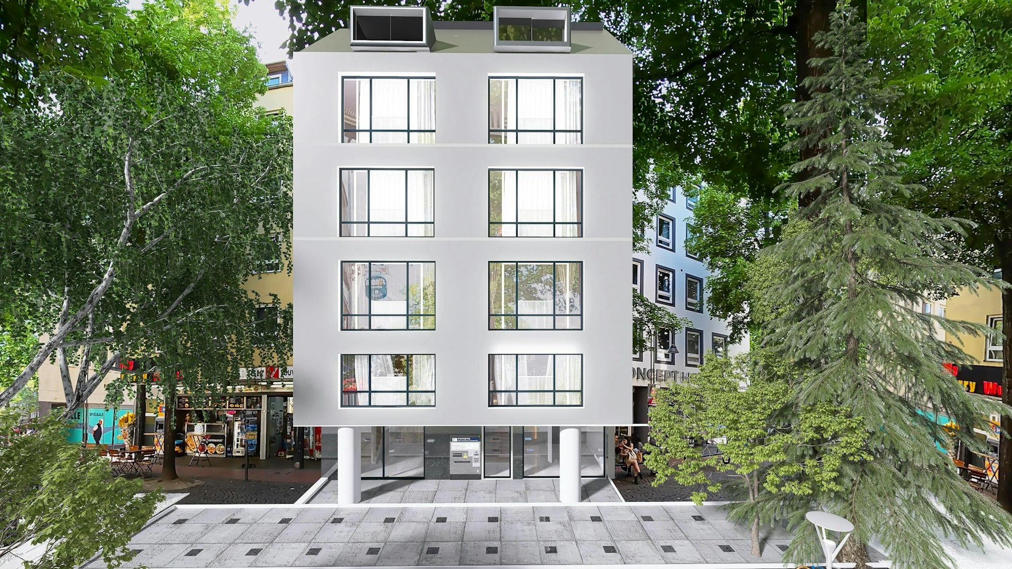 Visualisierung des sanierten Wohnhauses