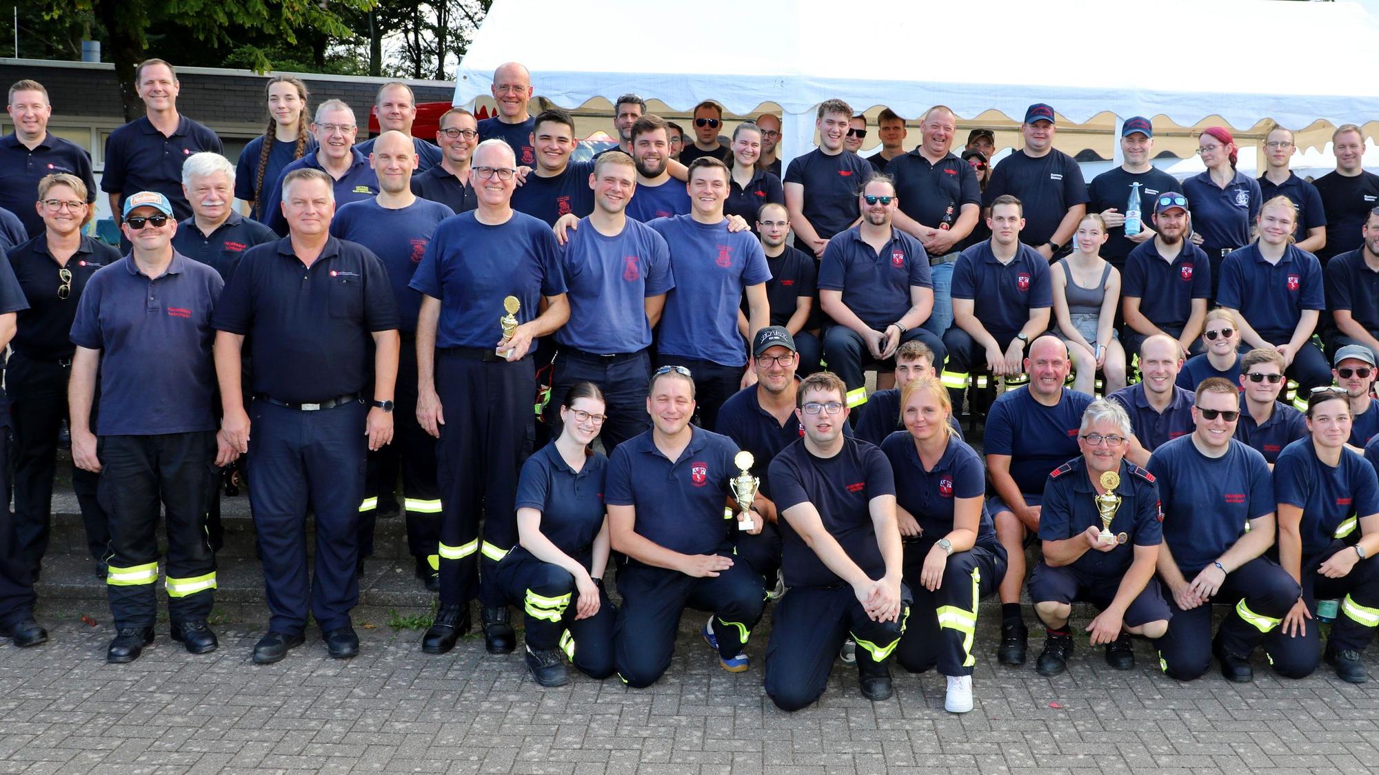 Siegerehrung beim Leistungsnachweis der Feuerwehren in Leichlingen-Witzhelden.